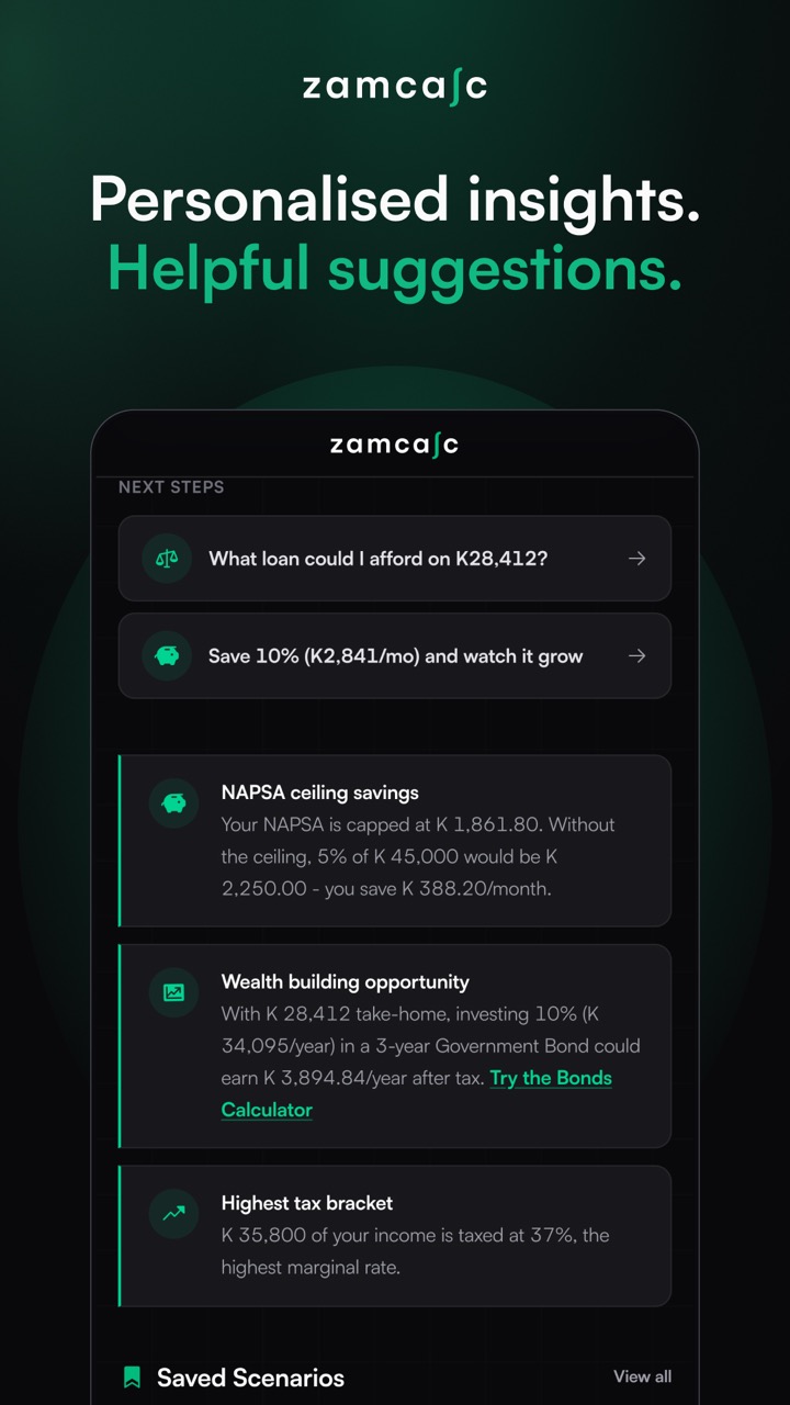 Personalised insights and next-step suggestions